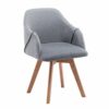 Kitchen Dining Room Furniture Chairs 360° Spin-on Fabric Upholstered Dining Chair With Solid Wood Legsfor Office Lounge Dining Kitchen Bedroom (C