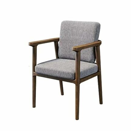 LXXSH Wooden Dining Chair Table Kitchen Designer Arm Chair Living Room Balcony Office Household Items