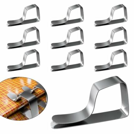 CTRUEE 10Pcs Outdoor Table Cloth Cover Clips Outside Tablecloth Protector Holder Clamps Table Cloth Clips for Outside Table Tablecloths Accessori