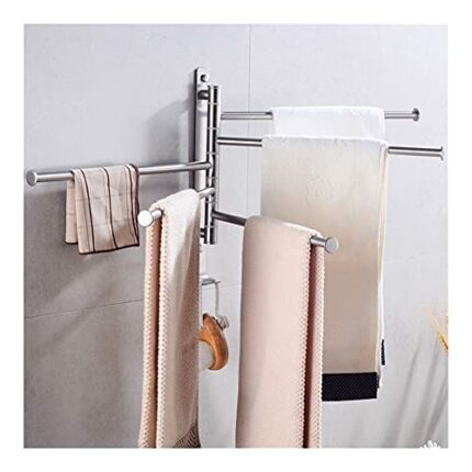 HIGOH Towel Racks,Towel Holder Towel Rail for Bathroom, Towel Bar Holder Stainless Steel Bathroom Hand Towel Holder Hanging Holder Wall Mounted M