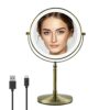 Nicesail Higher Taller Tabletop Makeup Mirror of 8 Inch, 5X Magnified Makeup Mirror Countertop Standing, Height Adjustable, Double Sided Mirror i