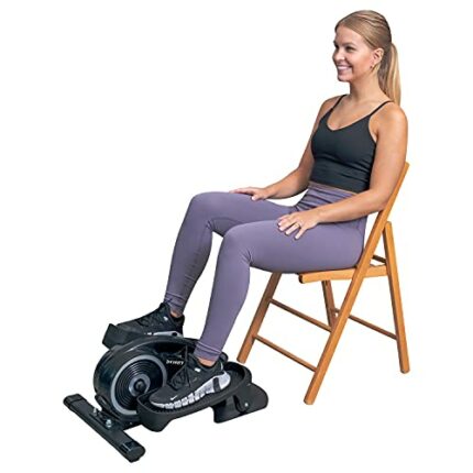 YYFITT Under Desk Elliptical Machine, Pedal Exerciser with Large Display, Oversized Pedal and Adjustable Resistance for Home Office Daily Workout