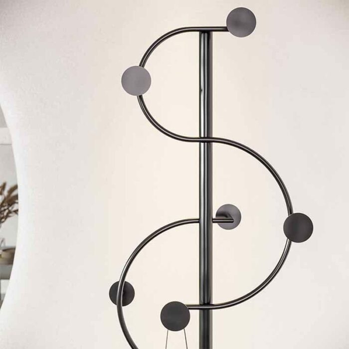 DSHGDJF Metal Entrance Hall Hanger Clothing Standing Coat Rack Floor Hats Garment Foot Rack Furniture (Color : White)