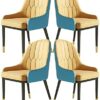 dining chair Office Reception Chairs Business Dining Chairs Set Kitchen Dining Chairs Set of 4 Modern High Back Soft Seat Living Room Chairs Wate