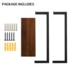 Towel Racks for Bathroom Wall Mounted, Towel Holder with Wooden Shelf for Folding Towels, Metal Towel Organizer for Bath, Rv, Camper, Black
