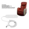 Remote Handset Controller 8 Pin Connection 2 Button Plastic Hand Control Replacement with Extension Coiled Cable for Lift Chair Power Recliner