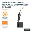 MAHARA Black Table Top TV Stand Base Replacement Pedestal With Tilting Bracket For 32-50 Inch - TV Brackets with VESA Wall Mount Compatibility 40
