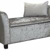 Verona Crushed Velvet Window Seat (Grey)
