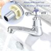 Traditional Victorian Pair of Basin Taps Bathroom Sink Taps Mixers Hot and Cold Bath Brass Faucet - Chrome Plated