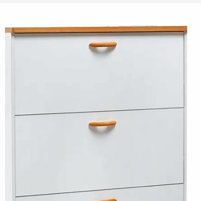 TJLSS Ultra-Thin Shoe Cabinet Home Doorway Home Tilting Entrance Cabinet Integrated Solid Wood Leg Shoe Rack