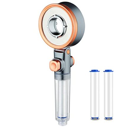 VEHHE Shower Head (NOT for Electric Showers), High Pressure Shower Heads with Filter, Powerful Double-Face Shower Head with Extra 2 Replaceable F
