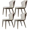 Kitchen Dining Room Furniture Chairs Kitchen Dining Chairs Set Of 4 Modern Microfiber Leather High Back Soft Seat Living Room Chairs Side Chair w