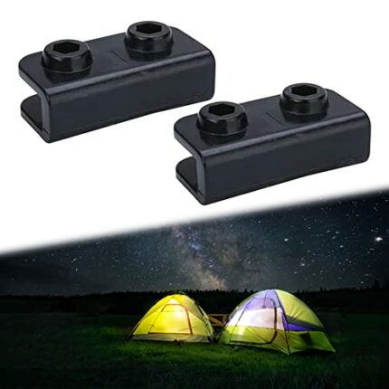 2 Pcs Rectangular Bracket Tent Legs Plastic Gazebo Replacement Parts Black Legs Base Pops Feet Up for Tent Umbrella Furniture Accessories Camping