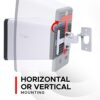 Play 3 Wall Mount White Pair Compatible with Sonos Play:3 Only, Twin Pack, Adjustable Swivel & Tilt Mechanism, 2 Mounting Brackets Includes All F