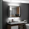Tokvon® Alameda Bathroom Mirror Cabinet led illuminated light mirrored cabinet with led dimmer switch shaver socket demister strip lights 650x600