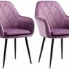 dining chair Kitchen Dining Room Furniture Chairs Dining Chairs Set Of 2 Kitchen Dining Room Leisure Room Corner Chairs Velvet Reception Chairs W