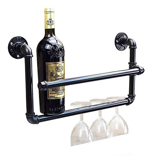 NEOCHY Wine Rack Floating Modern Wall-Mounted Goblet Wine Bottle Display Stand Wall Simple Decoration