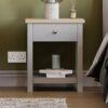 Vida Designs Arlington 1 Drawer Side Table Living Room End Sofa Coffee Laptop Tea Table (Grey)