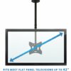 Mount-It! Premium Ceiling Mount TV Bracket | Full Motion TV Ceiling Mount for 23-42 inch Flat Screen TVs | Multiple VESA Patterns | Max Weight 66