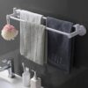 HIGOH Towel Racks, Towel Rail for Bathroom,Double Rod Hand Towel Holder Bathroom Bathroom Suction Cup Rack,Bath Towel Rod,Nordic Minimalist Creat