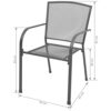 WODMB 3pcs/5pcs/7pcs Garden Dining Set Steel Anthracite Outdoor Furniture Set Deaks and Chairs (Color : 3pcs, Size : One size)
