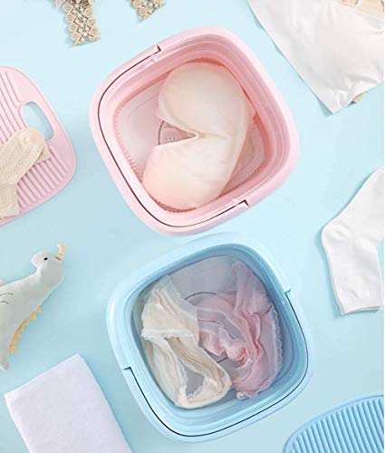 Portable Washing Machines, Mini Folding Washing Machine with Ultrasonic, Automatic Underwear Washer, Baby Fre(mini washing machine) (Green)