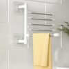 Swivel Towel Rail, 2PCS Folding Towel Holder 5-Arm Towel Rack Wall Mounted Stainless steel Towel Hanger Towel Storage Rack Towel Rails for Bathro
