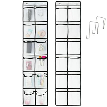 DQZSY 12 Grid Pocket Mesh Cloth Medicine Box Storage Hanging Bag - Organizer Hanging Shoe Organizer for Behind the Door Storage，Perfect Organizer