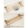 HIGOH Towel Racks, Bathroom Towel Rack Wall Mounted Towel Holder,European Antique Bath Towel Rack,All Copper Towel Holder,Bathroom Rack,Bathroom
