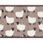 Turtle Mat, Small 40x60cm Sheep Neutral Highly absorbent Indoor barrier mat with Multi-Grip backing