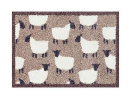 Turtle Mat, Small 40x60cm Sheep Neutral Highly absorbent Indoor barrier mat with Multi-Grip backing