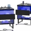 armocity Night Stand Set 2 with Charging Station, Nightstand Set of 2 with LED Lights, Modern Nightstand Bedside Table with Big Capacity Acrylic