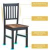 WALNUT 5 Piece Mid-Century Dining Table Set 4 Chairs With Wooden Legs Kitchen Furniture