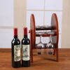 ZYZMH European Style Wine Rack, Solid Wood Decoration Wine Glass Rack Creative Wine Rack Living Room Decoration