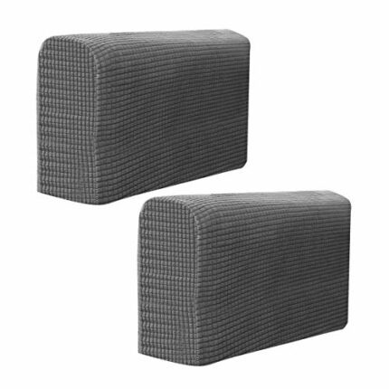 WINOMO 2pcsArmrest Covers for Chairs and Sofas Couch Elastic Sofa Armrest Cover Armrest Covers Anti- Slip Furniture Protector Washable Armchair S