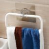 RSOCHS Home Storage Suction Cup Wall Hanger Durable Storage Rack Bathroom Towel Rack Bathroom Organizer Punch-free Holder