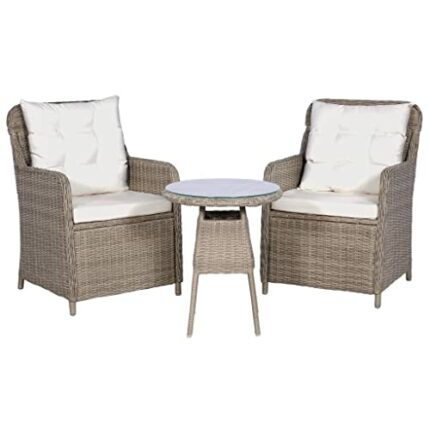 WODMB 3pcs Cushions Brown Braided Resin Pillows Minimalist Modern Outdoor Furniture Garden Set (Color : A, Size : One size)