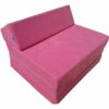 Fold Out Guest Chair Z Bed Futon Sofa for Adult and Kids folding mattress (Pink)