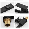 Yunnyp Kitchen Faucet Hot Cold Water Mixing Tap Single Handle 360 Degree Rotation Bar Kitchen Sink Faucet, Modern Style Matt Black Tap