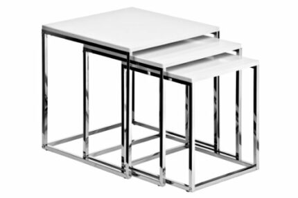 Premier Housewares Nest Of Tables Coffee Table For Living Room Living Room Tables Coffee Table Nest Tables Living Room 42 X 40 X 40 Cm Set Of 3,