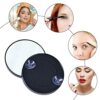 MIVAIUN 4 Pieces Detail Magnifying Mirror and Tweezers Kit Makeup Mirror Suction Cup Mirror Travel Mirror 15X 10X for Makeup Eyebrow Tweezing Mak