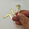 50PCS Sew on Right Angle Mirror Rhinestones,"V" Sew on Acrylic Mirror, Acrylic Sewing Strass Crystal Mirror, Sew on Mirrors/Mirror Pieces (Gold M
