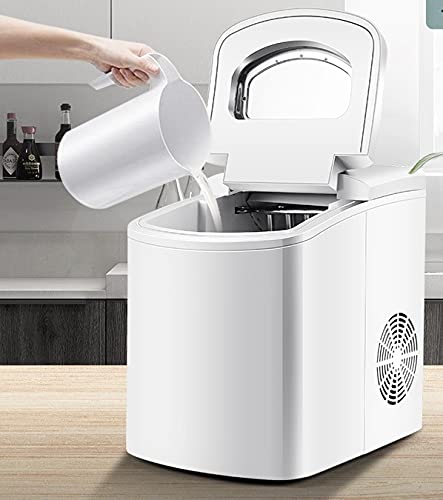 ZBJHY White Ice Maker Milk Tea Shop Bar Businesses with Mini Home Ice Maker Ice Machine