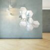 yoligan 12pcs 3D Modern Mirror Geometric Hexagon Acrylic Wall Sticker Decor Art Home DIY