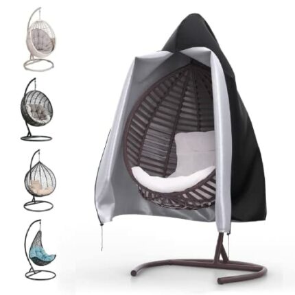 Patio Hanging Chair Covers, OUTTDID Egg Swing Cocoon Chair Cover with Zipper , Rocking Chair Cover, Swing Seat Chair Cover with Drawstring Zipper