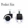 YUEMING 5 x Office Chair Wheels 11mm, Furniture Castors 50mm Diameter Replacement Wheel Casters for Wooden, Laminate, Tile Floors,No Scratches/No