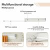 CHAHUANV Wall Mounted Towel Holder Rack,Towel Bar Swivel with 3-Arm,Space Saving Clothing Rack for Laundry,White