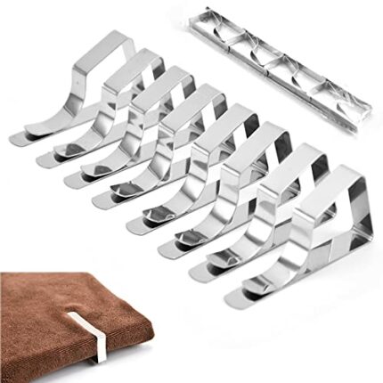 Skycase Tablecloth Clips,12 Packs Heavy Duty Stainless Steel Table Clips Table Cloth Cover Clamps Ideal Table Cloth Holders for Restaurant Outdoo