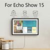 Nuyoah Wall Mount for Echo Show 15, Adjustable Show 15 Wall Mounting Brackets for Alexa Accessories, Full Motion Wall Mount Rotate Swivel Tilt Ex