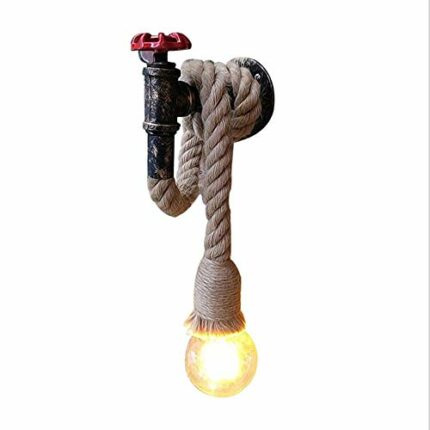 NAKEAH Vintage Industrial Water Pipe Wall Light for Cafe, Restaurant, Barber Shop, Gallery, and Clothing Store - Creative Retro Design